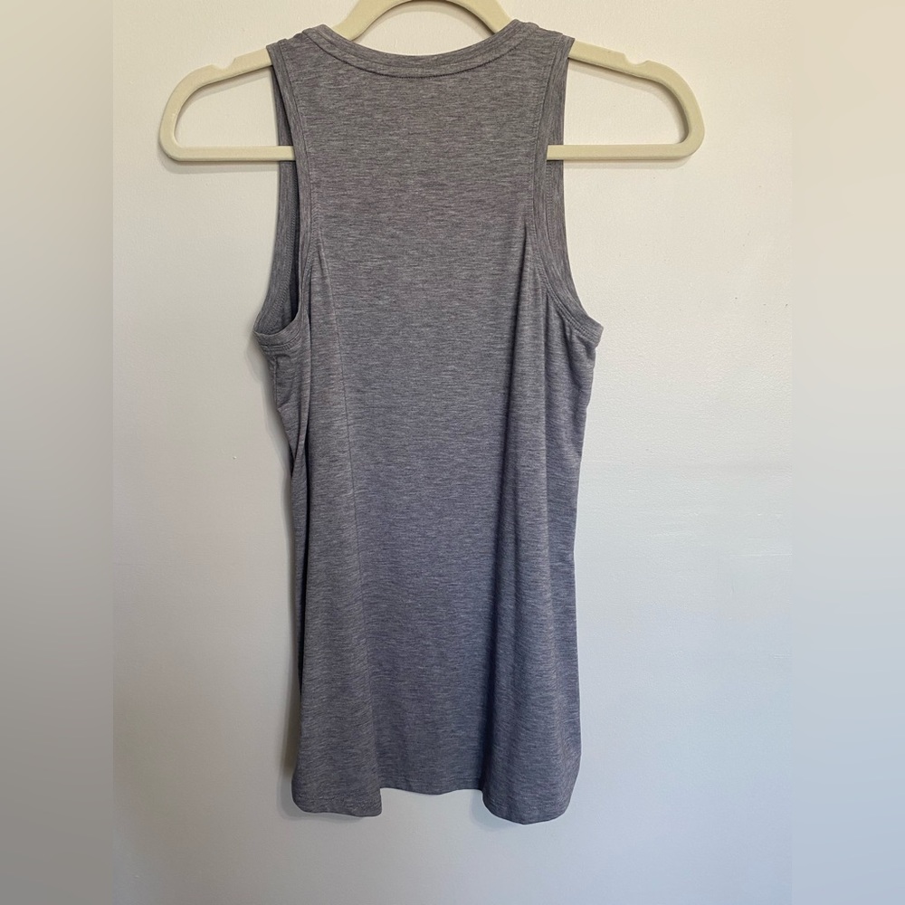 Athleta Gray Racerback Athletic Tank Top Size XS Workout Yoga - Picture 5 of 7
